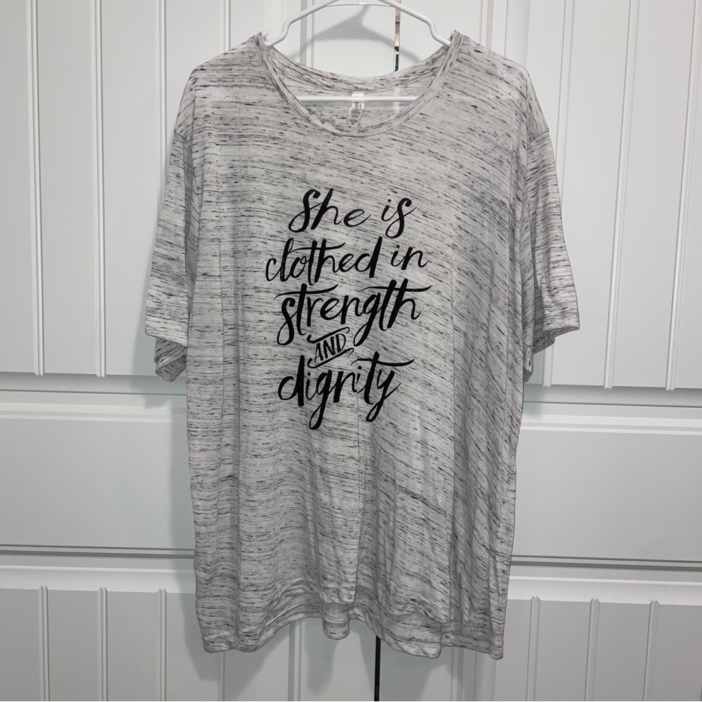 Bella Canvas Heathered White Graphic Tee